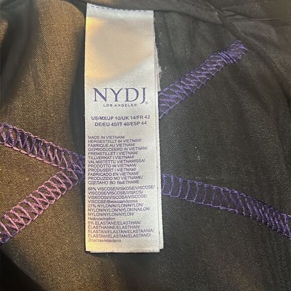 NYDJ Women's Betty Ankle High Rise Pants in Ponte Knit Black M11Z1814  sz 10 - Picture 10 of 14